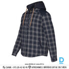 Рабочие фланелевые рубашки NINE WORTHS GRAF с утеплителем, множеством карманов, усилением локтей и плеч, темно-синий, серый, Франция. Спецодежда, защитная одежда.