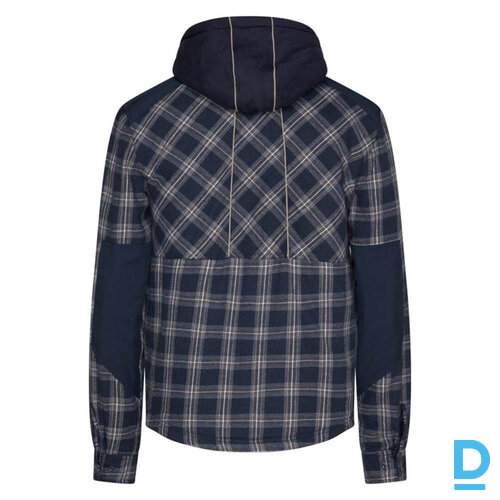 NINE WORTHS GRAF Siltināti Darba Flaneļa Krekli Multipocket Elbow Shoulder Reinforcements Navy Blue Grey FRANCE Drošības Darba Apģērbi Specapģērbi Aizsargapģērbi