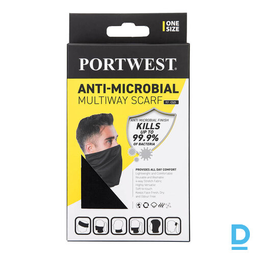 PORTWEST CS25 Darba Balaklavas Antimikrobiāla Plāna Elastīga 4 Ways Stretch Elastane Fabric Black IRELAND Drošības Darba Apģērbs Aksesuārs