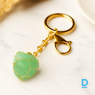 Keychain with green fluorite
