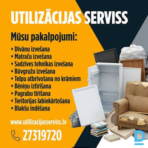 Piedāvājumā Mēbeļu izvešana, mēbeļu utilizācija