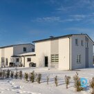 Iespējams iegādāties jaunu, elegantu dvīņu māju Krogsilā, ar pilnu iekšējo apdari un ļoti ekonomisku apkuri