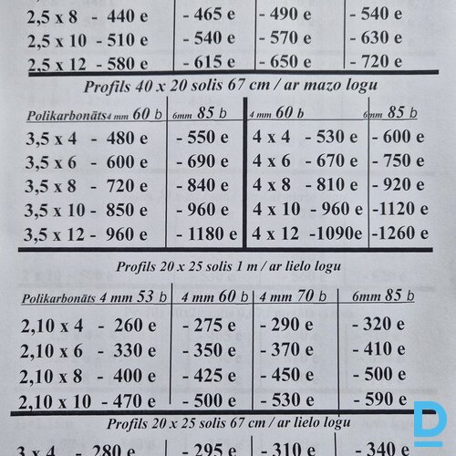 Pārdod Polikarbonāta siltumnīcas