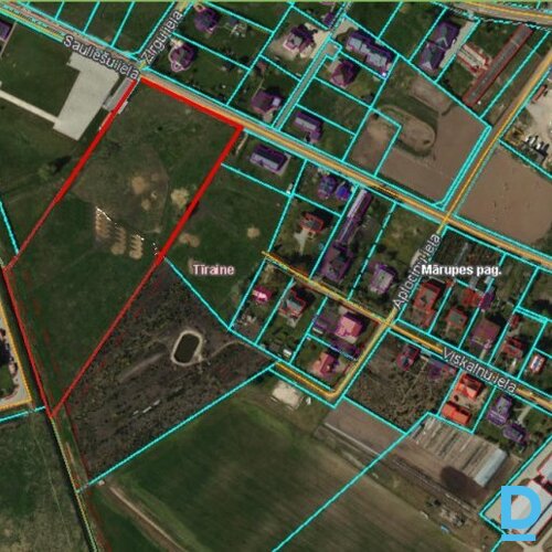 Pārdod apbūves zemes gabalus Mārupē – pilnas komunikācijas, izcila lokācija, 1200m²