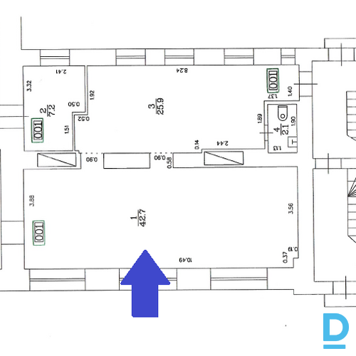 Tirdzniecības/kafejnīcas/biroja telpas Rīgas centrā pie ARS
