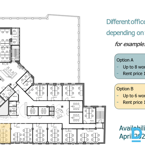 Pilnībā aprīkotas un mēbelētas A klases biroja telpas "Valdemāra centrs" biroju ēkā