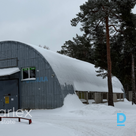 Tiek iznomāts pusapaļš 2 līmeņu angārs