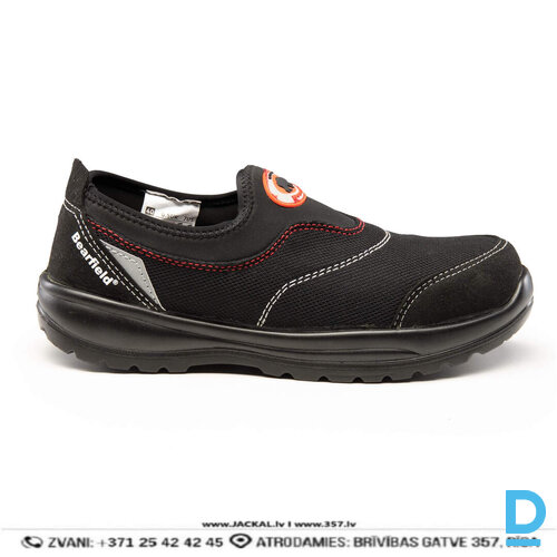 Darba Kurpes POLBUT ULTRA BEARFIELD S1 PS SR FO Kevlar Breathable Lightweight Black Red Drošības Darba Apavi Specapavi Aizsargapavi