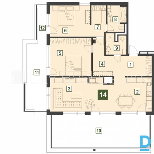 Pārdod dzīvokli Jūrmalā