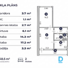 Iespēja iegādāties saulainu un mājīgu 2 istabu dzīvokli Dubultos.Pārdomāta plāno