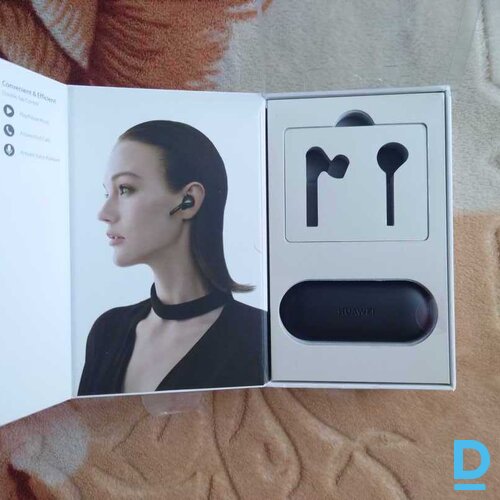 Huawei Free Buds austiņas (headphones) - vizuāli lieliskā stāvoklī Huawei Free Buds austiņas (headphones) - vizuāli lieliskā stāvoklī