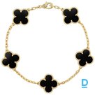 For sale Van Cleef & Arpels Vintage Alhambra bracelet, 5 motifs Onyx 