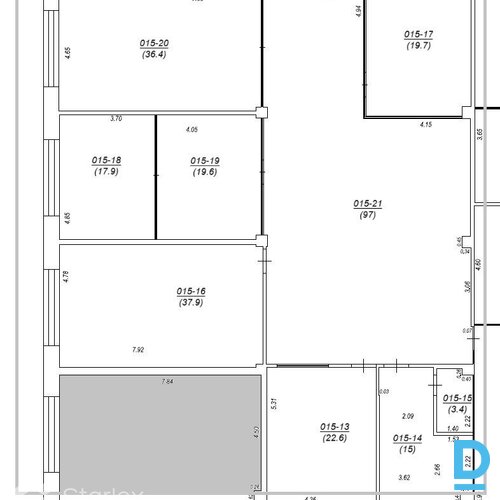 270 m² birojs VEF rajonā – 8 €/m² | kabineti + open space