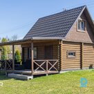 Продаётся деревянный сруб — дачный дом с земельным участком 618 м² в Doles dārzs